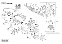Bosch 0 601 851 0A3 Gws 21-180 H Angle Grinder 230 V / Eu Spare Parts